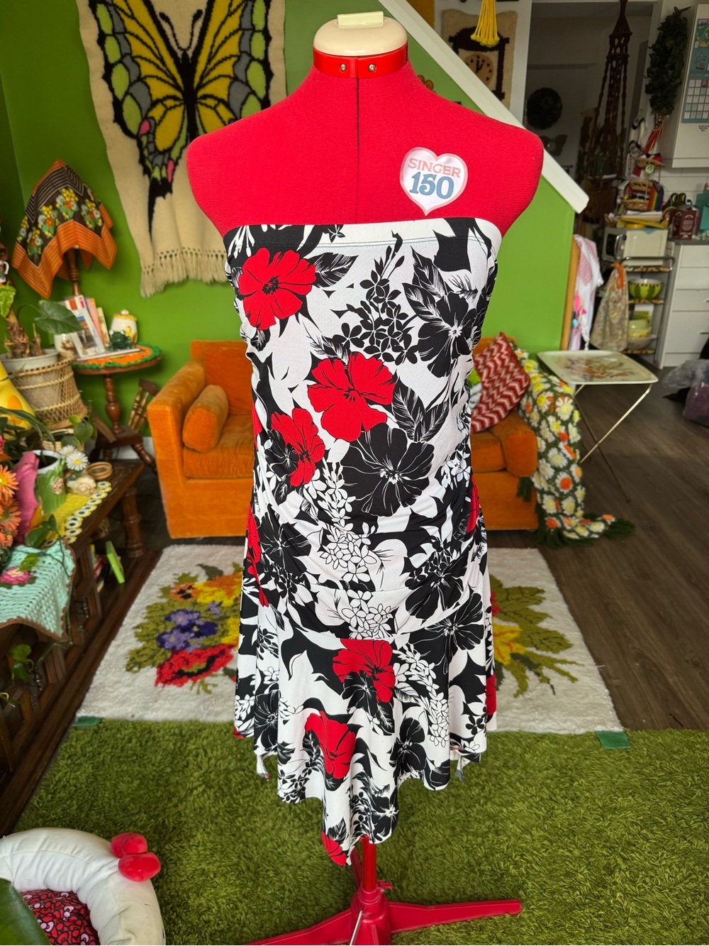Vintage Y2K Drop Waist Strapless Dress